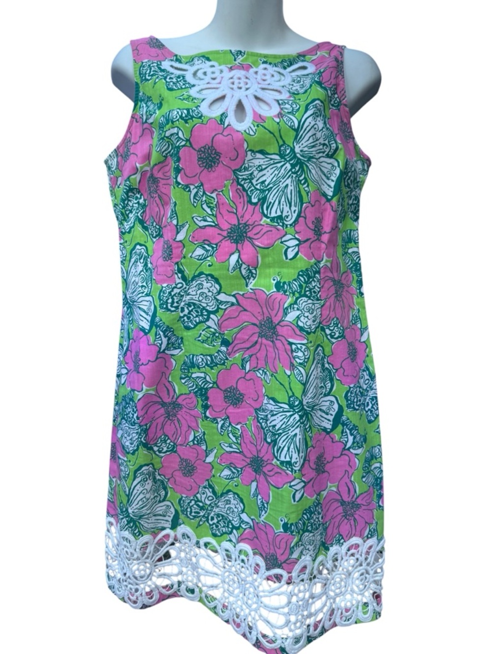 Vintage Lilly Bloomin Cocoonin print shift dress size 6